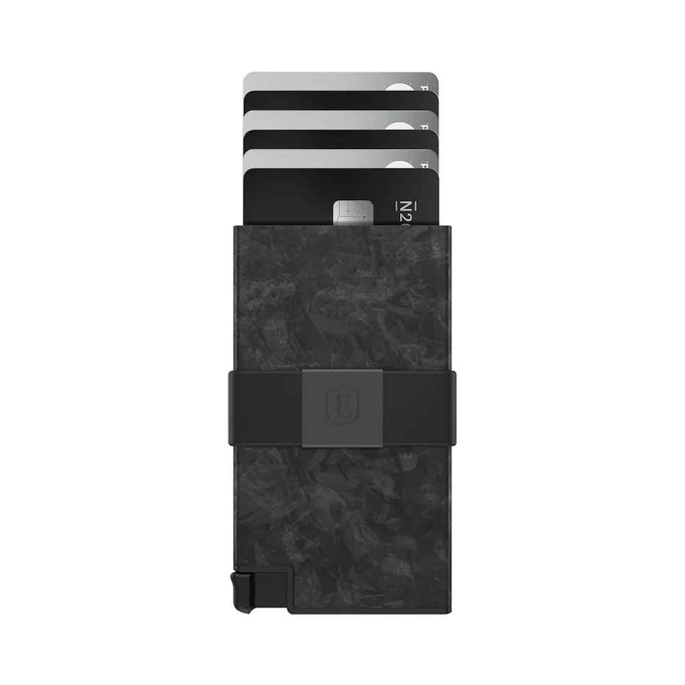 Holds 1-12 cards & bills 
Quick card access at the click of a button
BlocksRFID